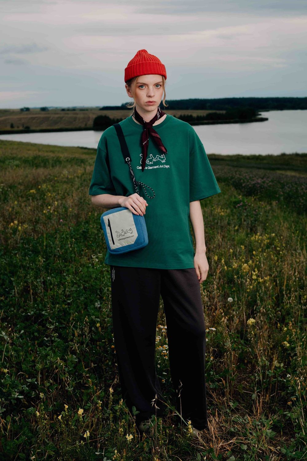 Футболка Called a Garment Rabbits зеленая