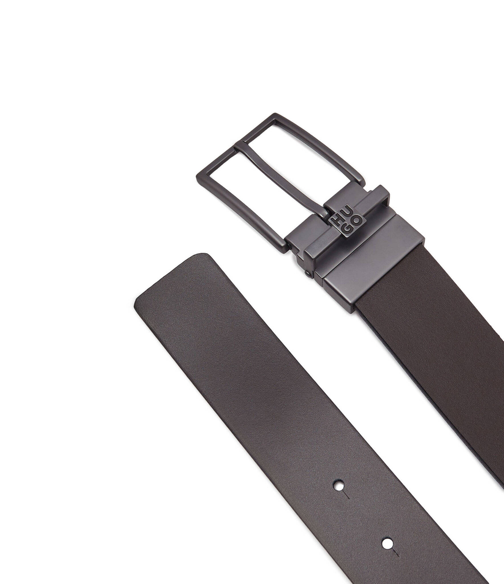 Двухсторонний кожаный ремень 2в1 HU-GO-Gb35 HUGO - черный(50503408)