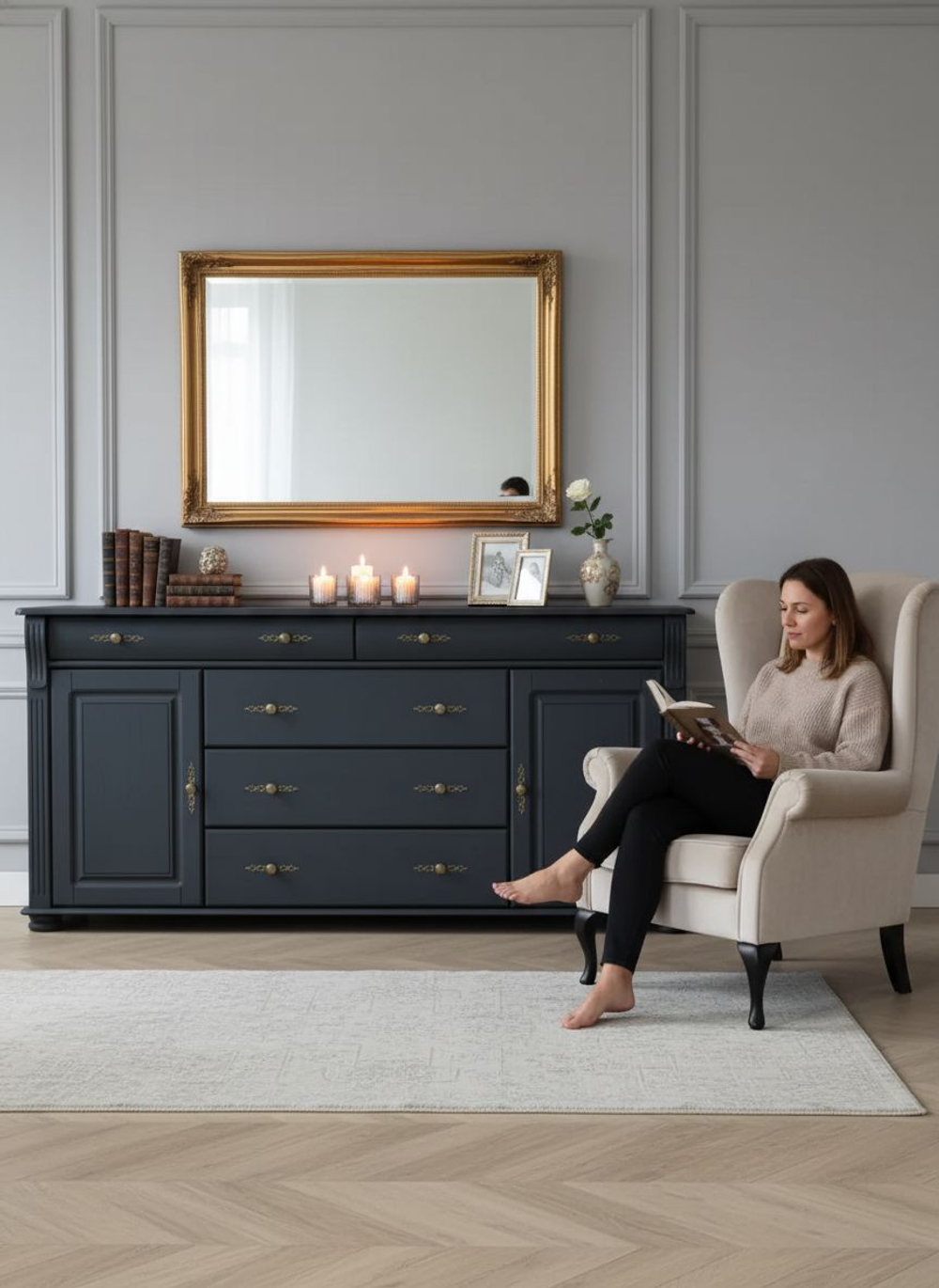 Комод для одеждый Susanna, с ящиками, деревянный