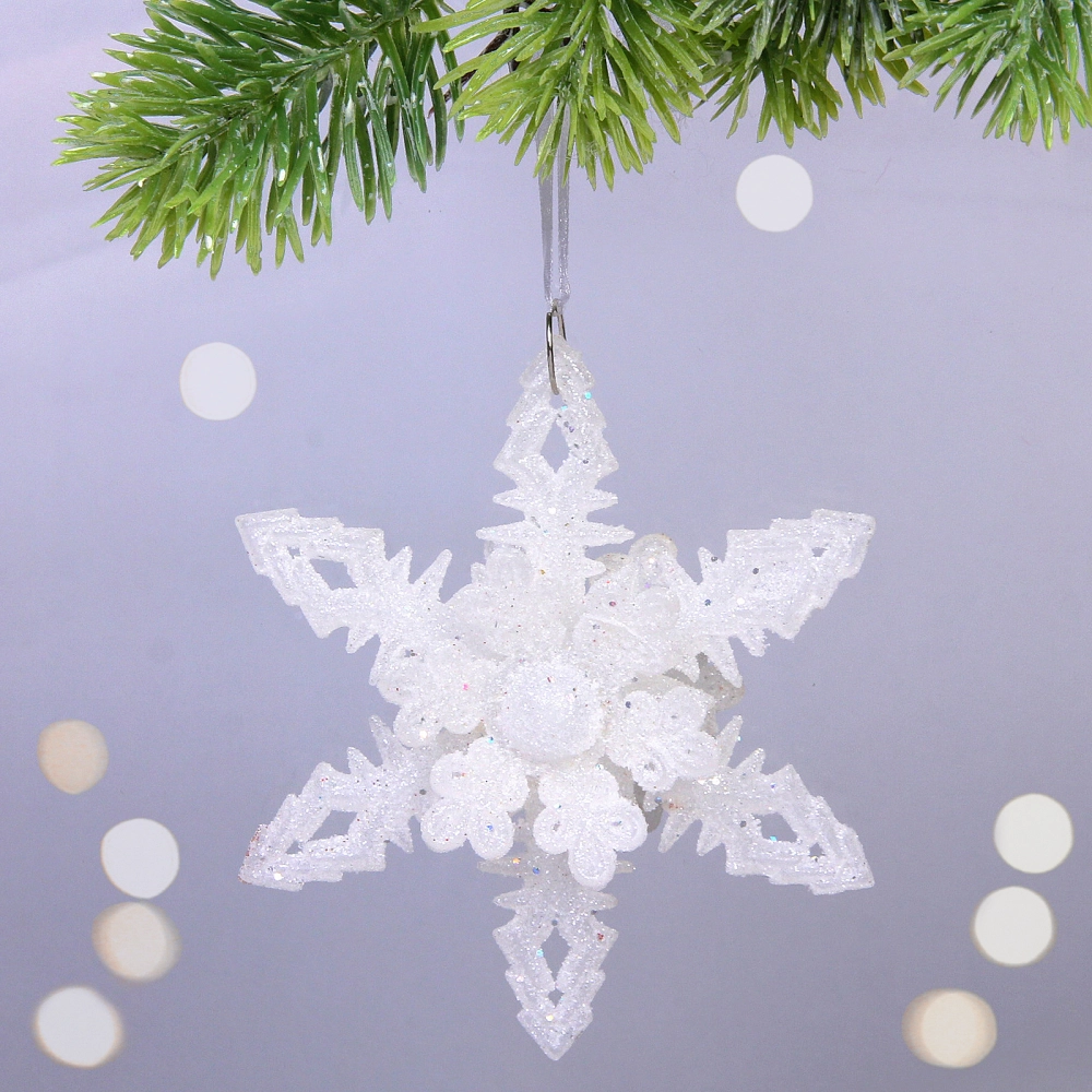 Подвеска «Волшебные узоры» 10*11 см, Белый