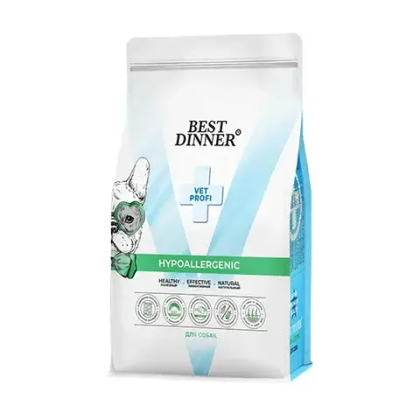 BEST DINNER (Бест Диннер) Vet Profi Hypoallergenic Сухой корм для взрослых собак всех пород при пищевой аллергии и непереносимости, 2 кг