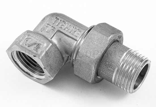 Разъёмное соединение американка Tiemme 1"x1" НР/ВР угловое уплотнительное кольцо никель 1500250