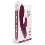 Сливовый вибратор-кролик 5’’ Silicone Kissing - 20,2 см.