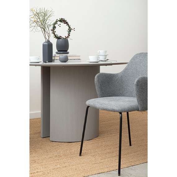 Стол Ellie, Ø120 см, серый меламин