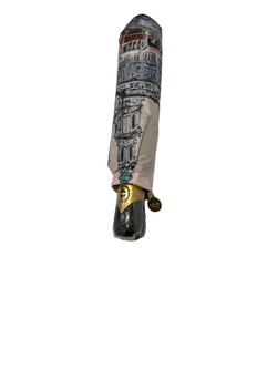 Зонт женский складной супер-автомат набивной "ЭПОНЖ", расцветка - города  ("Три слона" - арт. L3833-С)
