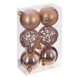 GAEM Набор из 6шт Украшение новогоднее "Шар", D 6 см, L17,5 W6 H11,5 см