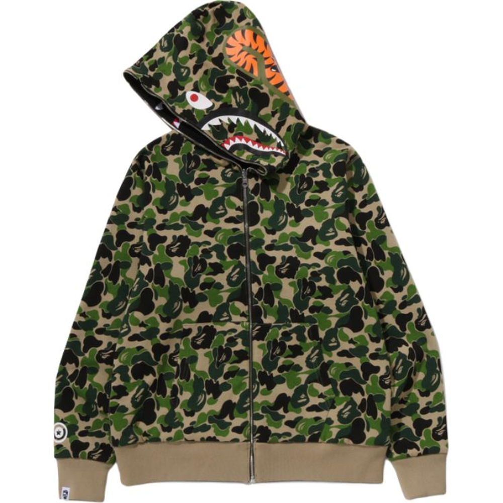 A Bathing Ape Bathing Ape Sweatshirts Moderate No Fleece Lined Zip Closure 0zxswmx08151p черный зеленый