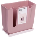 Подставка для столовых приборов «SEGRETO» 16*7,5*15см 3секции пыльная роза