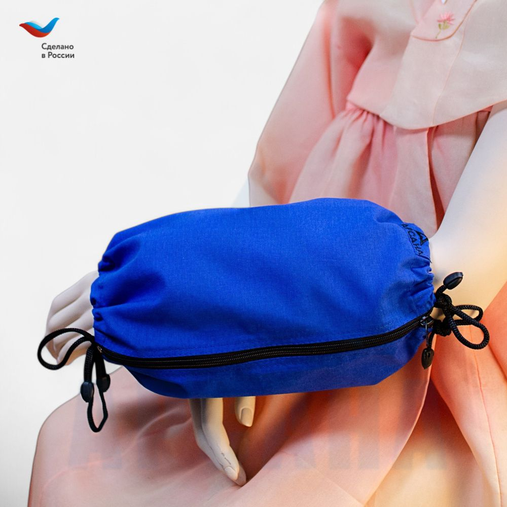 Чехол с открытой кистью на аппарат Илизарова. Ткань Саржа. Цвет изделия василек, молния черная. Размер PPO 1