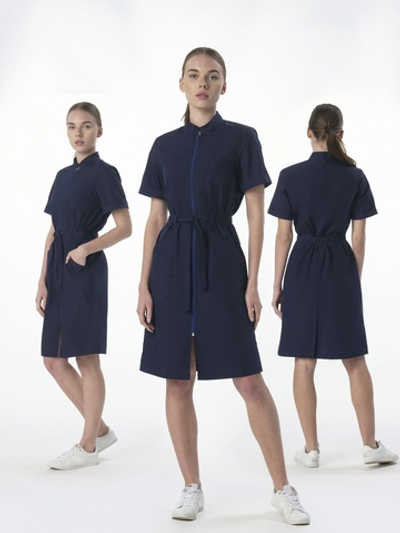 Халат женский Сансара-005 (тк.Смесовая,160) MedLine, т.синий