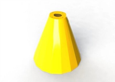 Основание для стульев и столов непрозрачное, цвет желтый