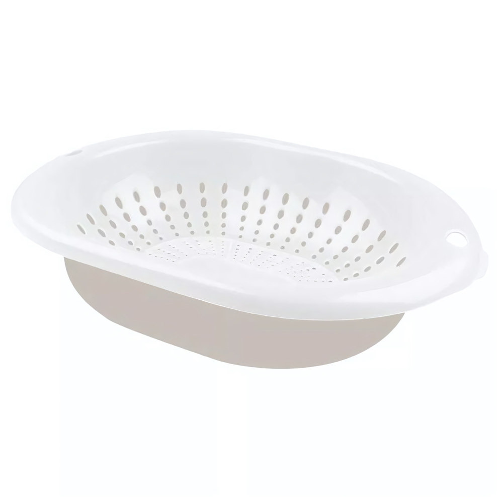 Дуршлаг с миской 3,0 л (светло-бежевый)