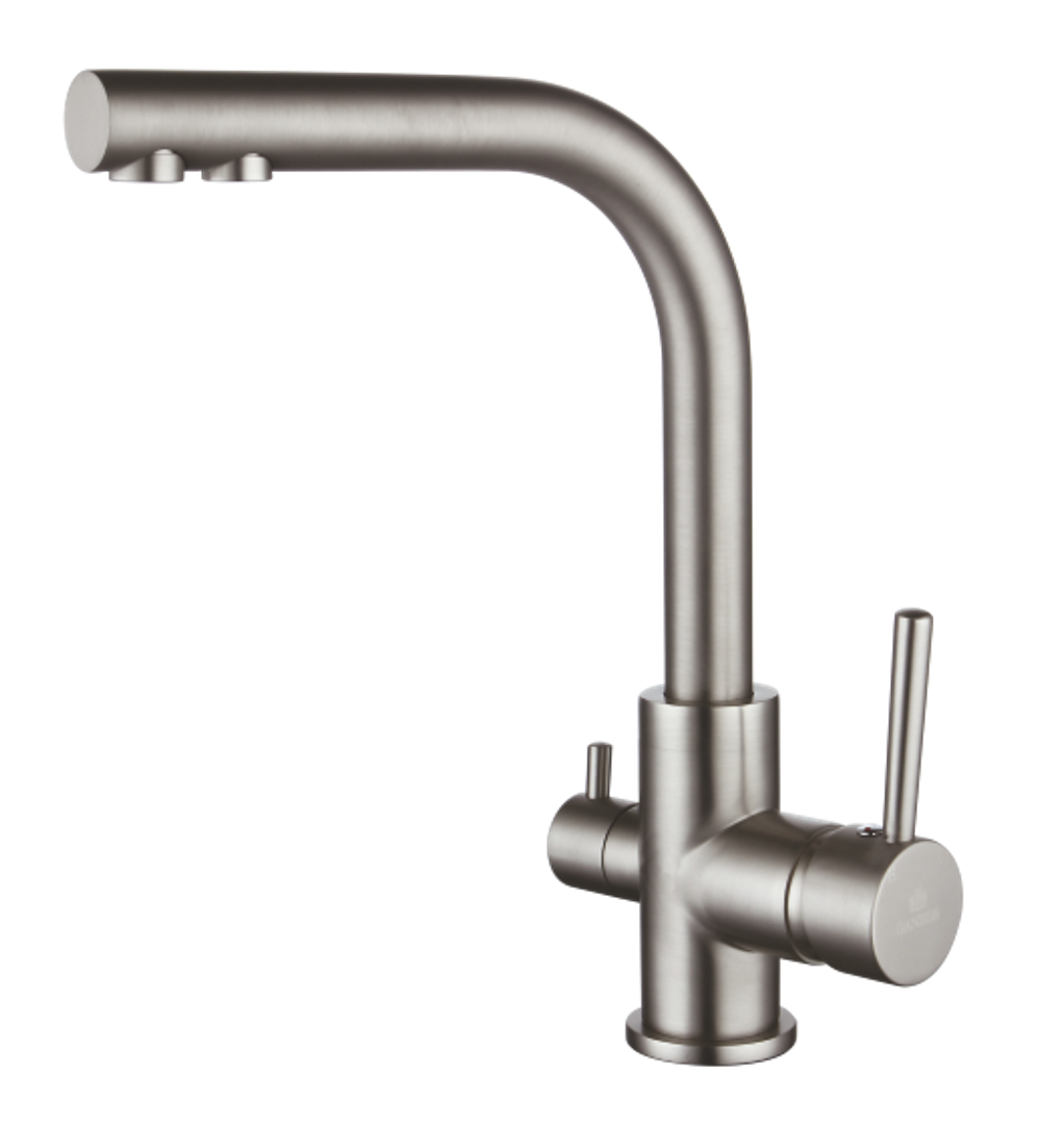 16025-G Смеситель  для кухни с фильт. САТИН "GANZER"  (10/1шт)