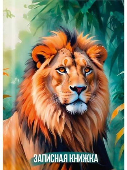 Блокнот А7 7БЦ 48л "Хищники саванны - 1" клетка, глянц.лам.