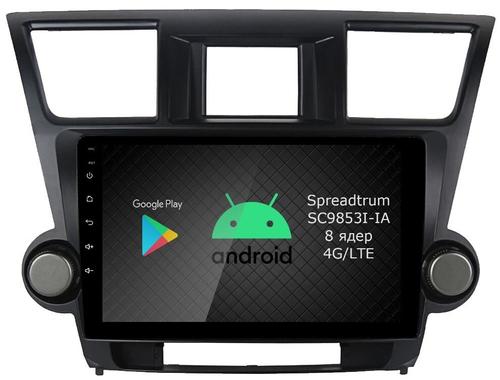 Магнитола для Toyota Highlander 2 2007-2013 XU40 - Airok RI-1122 Android 12, Быстрая, SIM-слот (крутилки декоративные)