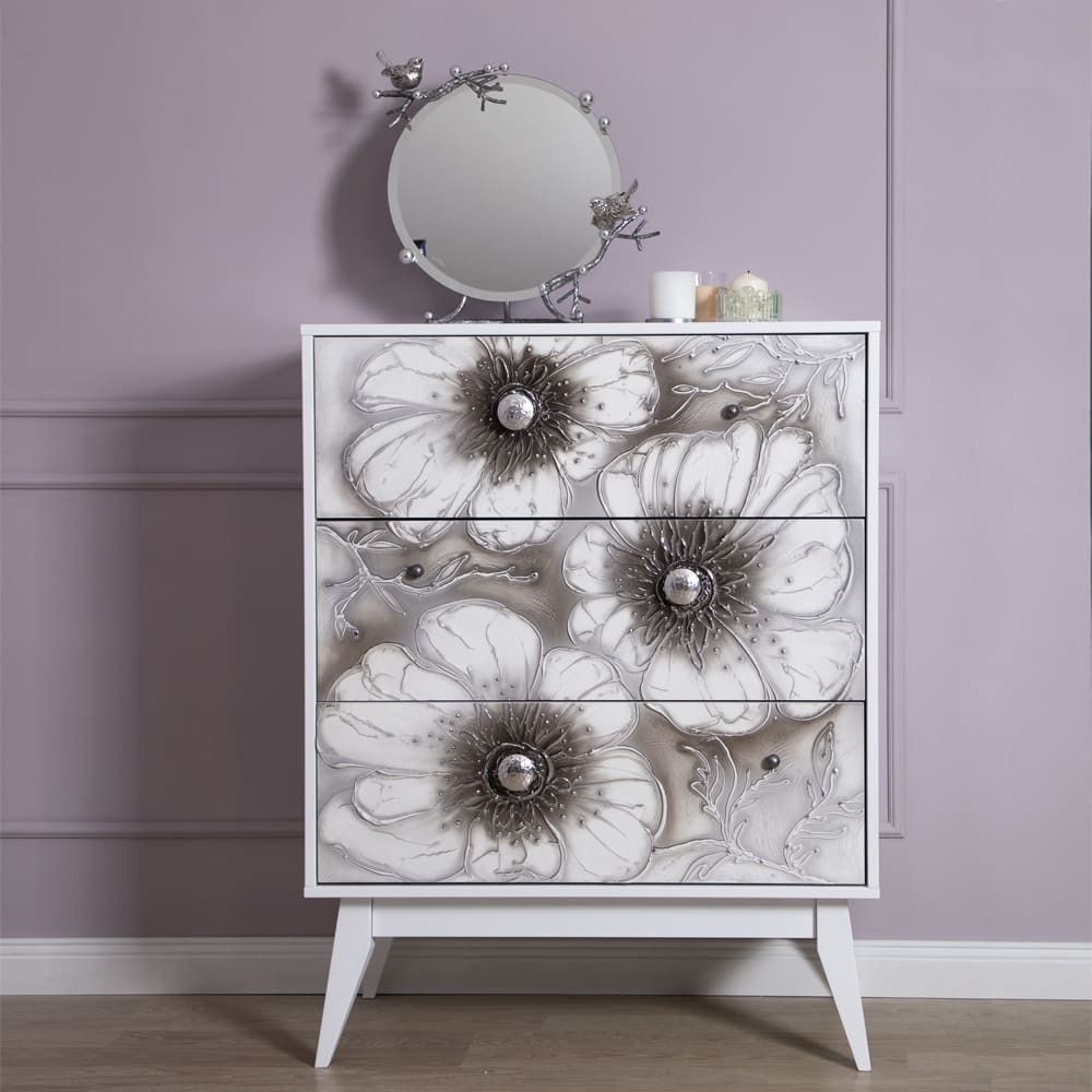 Зеркало Терра настольное Айс Античное серебро