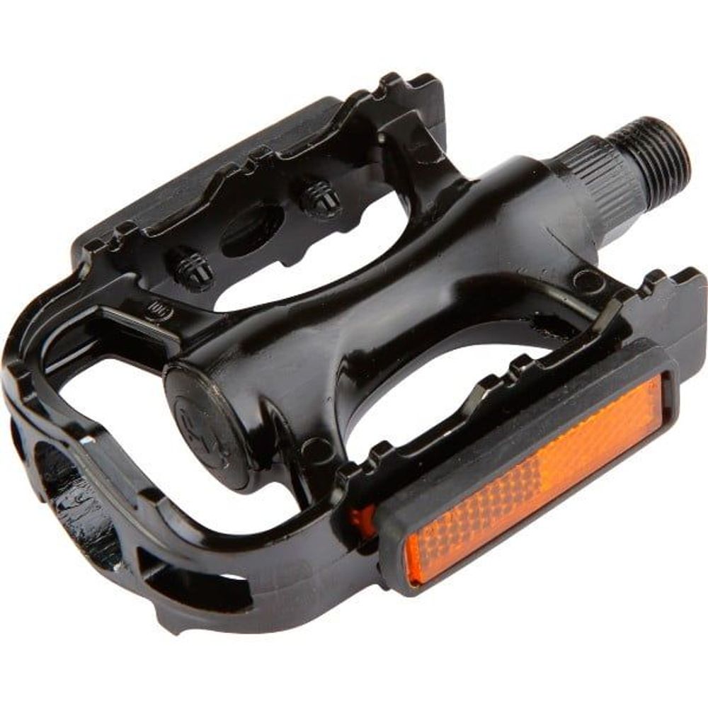 Педали алюм., с отражателями, черные (00-170360)