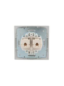 Розетка компьютерная 2-м СП Mira RJ45 сер. метал. LEZARD 701-1010-141