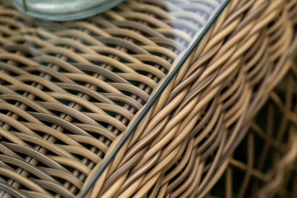 "Гранд Латте" лаунж-зона из искусственного ротанга, цвет соломенный