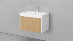 Тумба подвесная VELVEX Klaufs 70.1Y-617.216 с раковиной Cersanit COMO 70