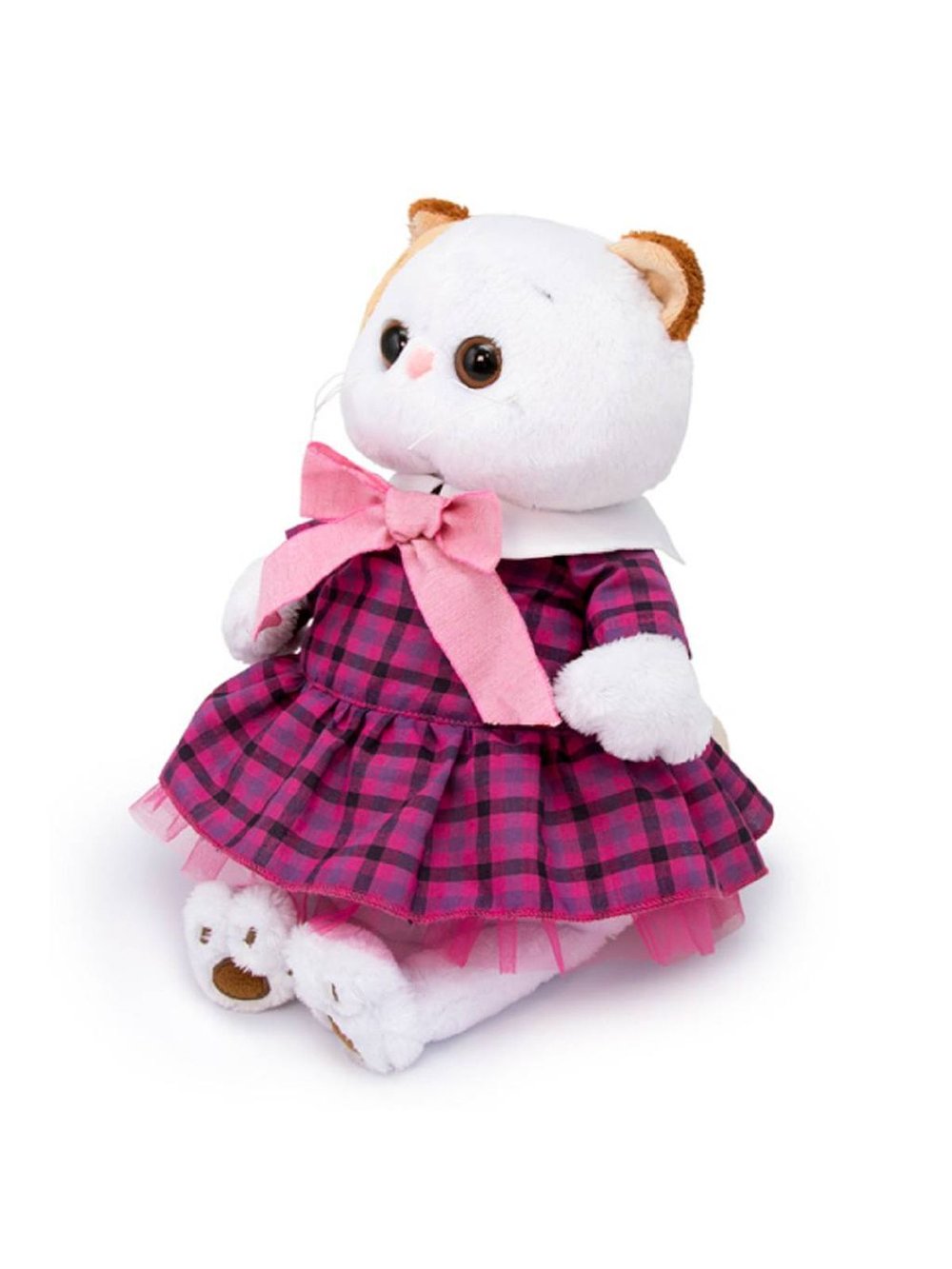 Мягкая игрушка Ли-Ли в платье в клетку 27 см