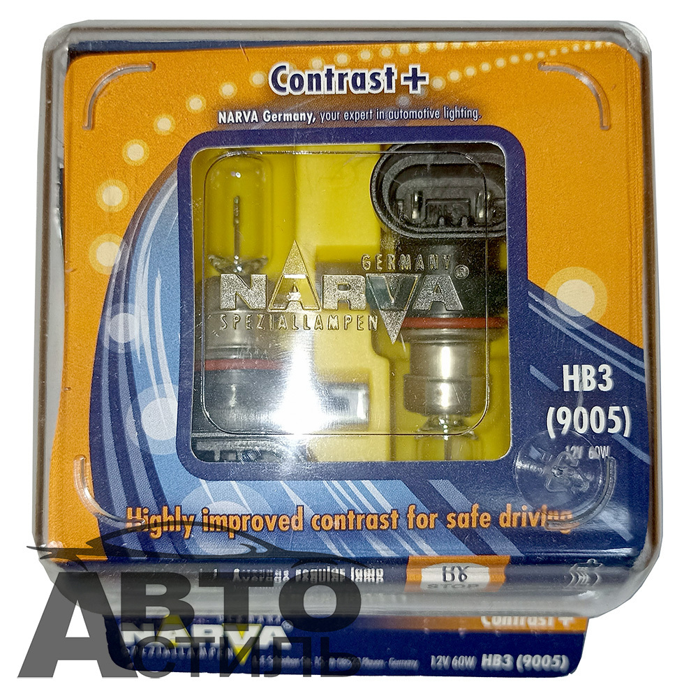 Автолампа HВ3(9005) 12V 55W Narva (P20d) Contrast+ 98655 ВСЕПОГОДКА пара