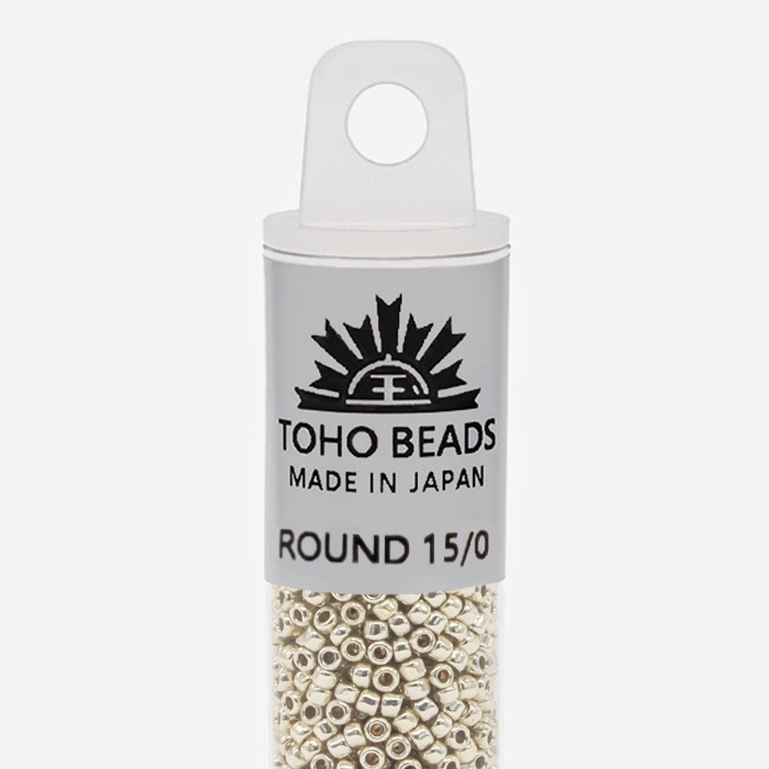 Японский бисер TOHO Round 15/0 (№PF558), непрозрачный глянцевый с металлическим блеском