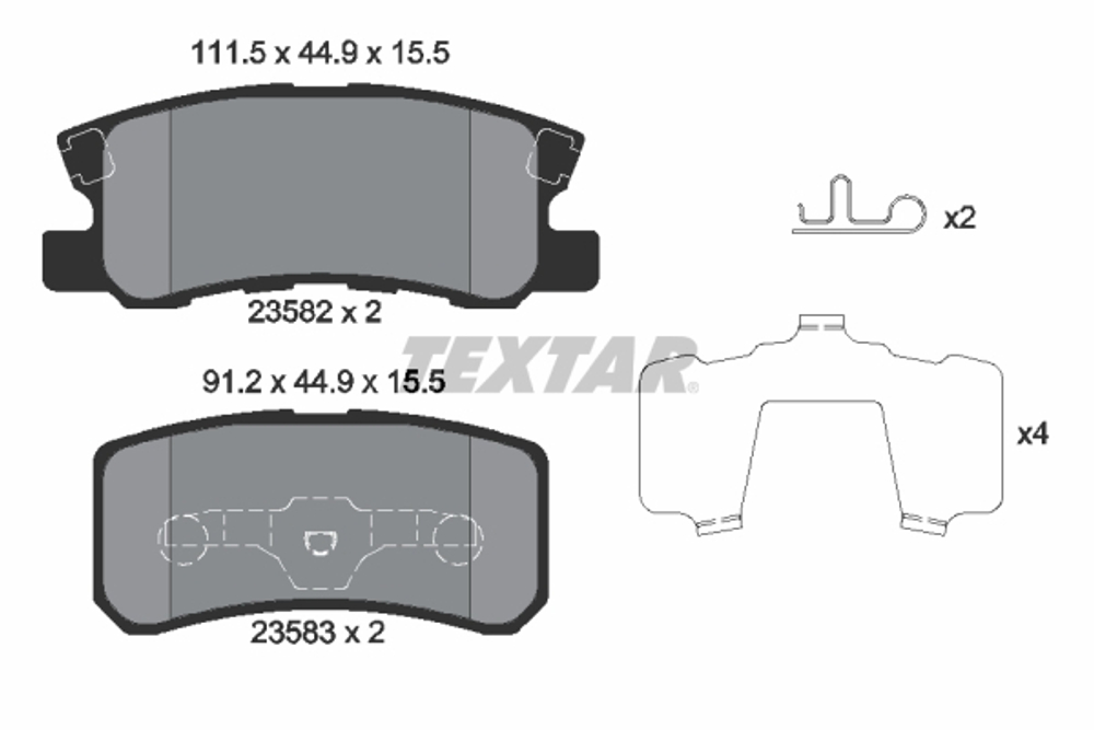 TEXTAR - 2358202-TET - Brake Pad Set, disc brake