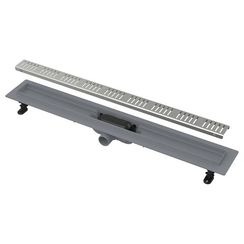 Желоб AlcaPlast Simple водоотводящий с порогами для перфорированной решетки APZ10-650M