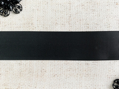 Лента репсовая, ш. 4 см, чёрный