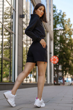 Укороченное худи с капюшоном (Размер: M) (Цвет: черный)