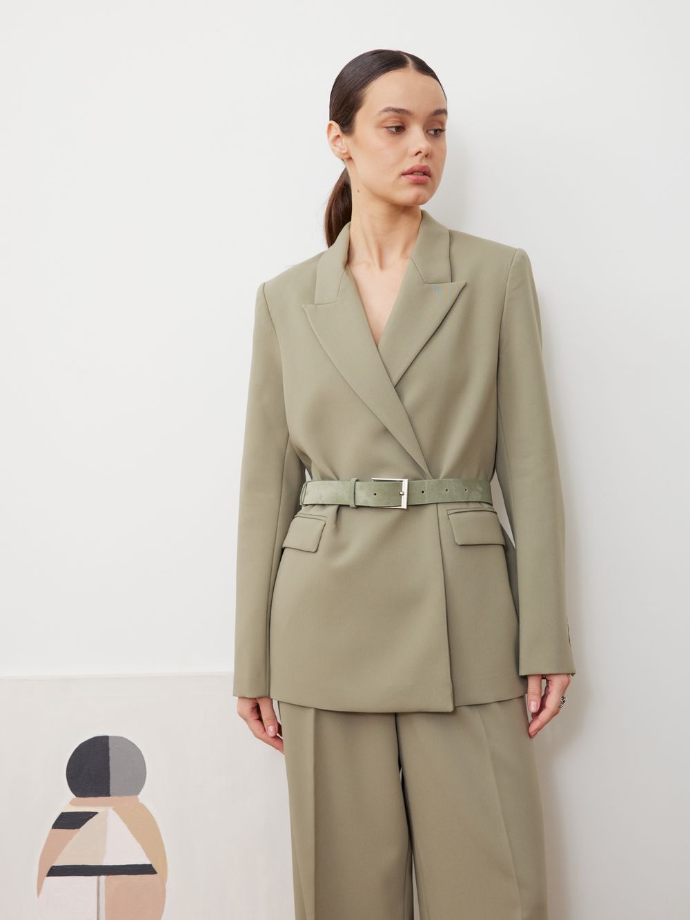 БАЗОВЫЙ РЕМЕНЬ-ТРАНСФОРМЕР С БАХРОМОЙ ЗАМША ФИСТАШКОВЫЙ