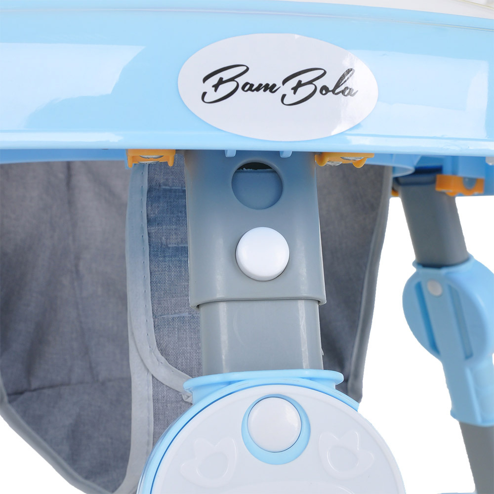 BAMBOLA Ходунки Утёнок (круглые) (6 силик.колес,игрушки,муз) 6 шт в кор.(69*69*55) Blue/Голубой