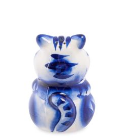 ГЛ- 369 Фигурка «Кот-Мойша» (Гжельский фарфор)