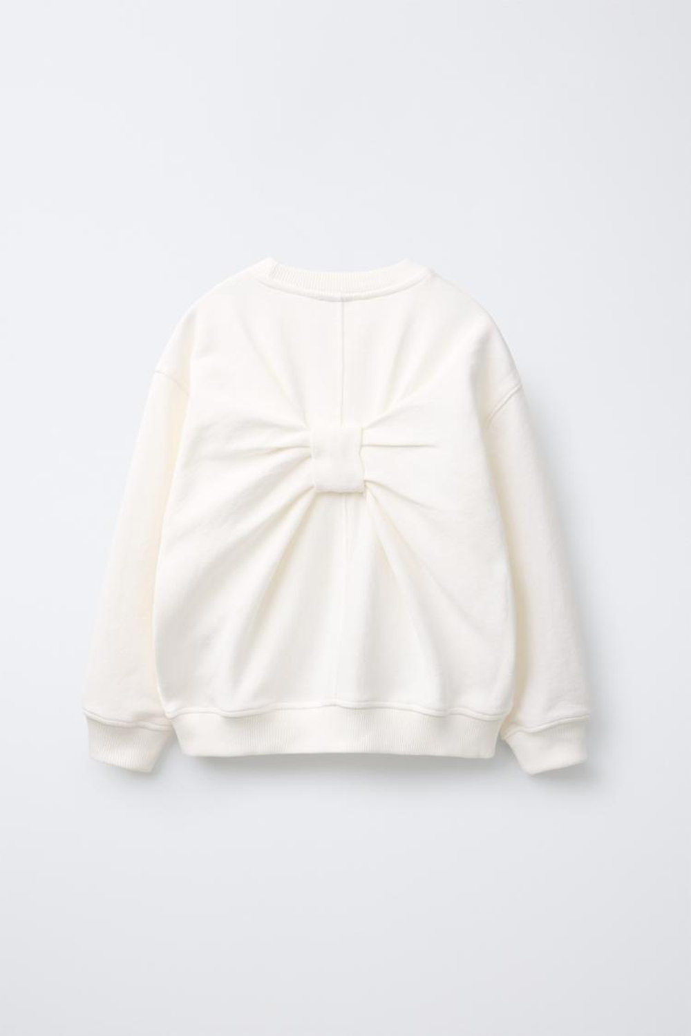 ZARA ТОЛСТОВКА С БАНТОМ СЗАДИ, ЭКРЮ