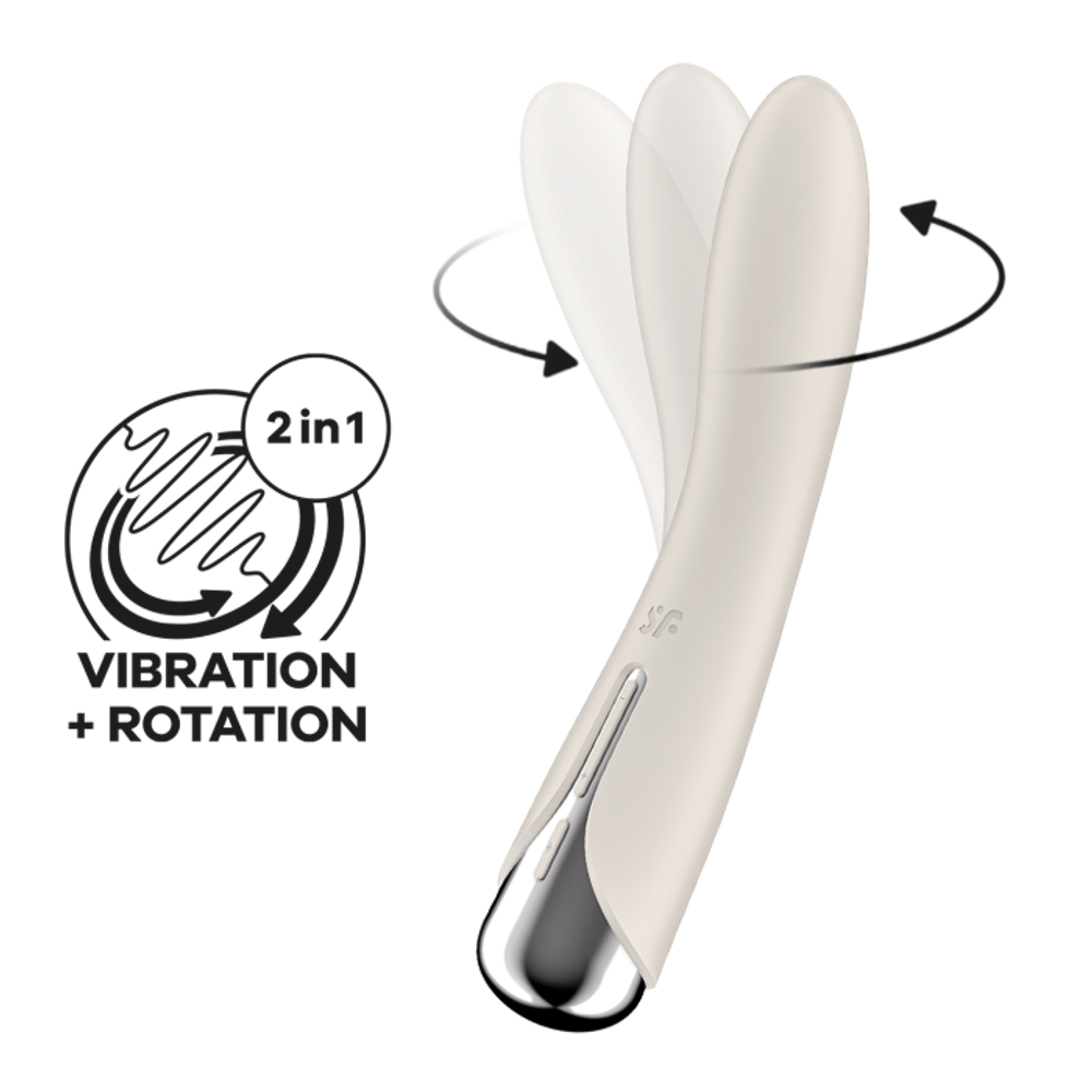 Вращающийся вибратор Satisfyer Spinning Vibe 1, бежевый