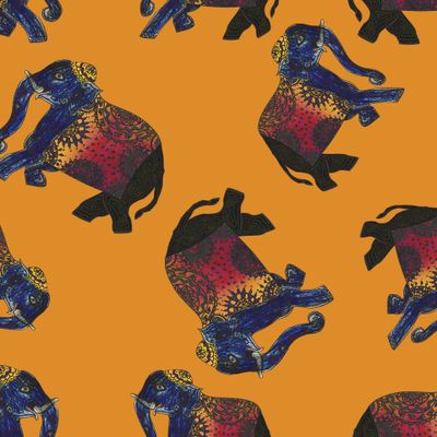 Индийский слон горчичный