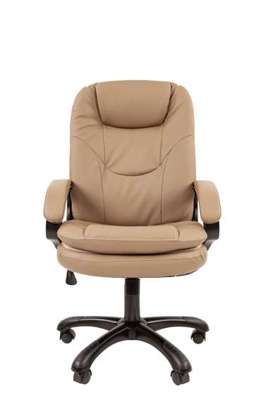 Офисное кресло Chairman 668 Россия экопремиум бежевый (черный пластик)