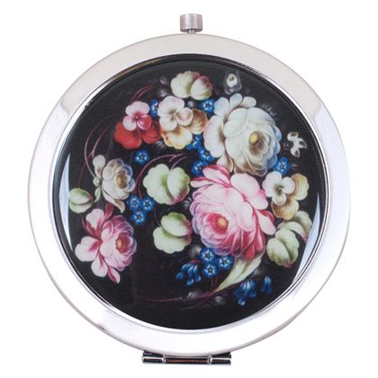 Зеркальце круглое Жостово декоративное, размер 7х7 см