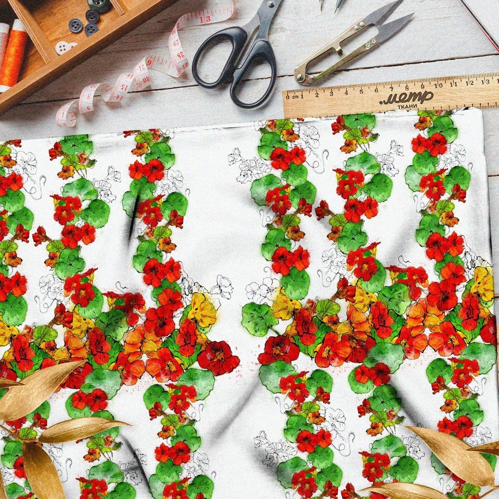 Ткань футер 2-х нитка переплетение цветов