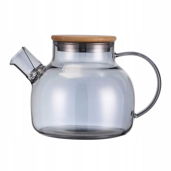 Стеклянный заварочный чайник 1000 мл. Kamille KM 9029 с бамбуковой крышкой