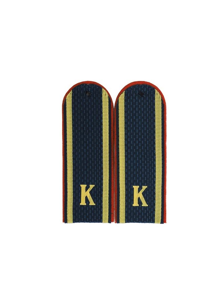 Погоны МЧС для курсантов с буквой К пластик 12,5 см