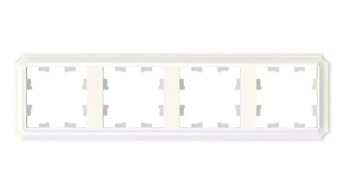 ATLASDESIGN ANTIQUE 4-постовая РАМКА, универсальная, ЖЕМЧУГ