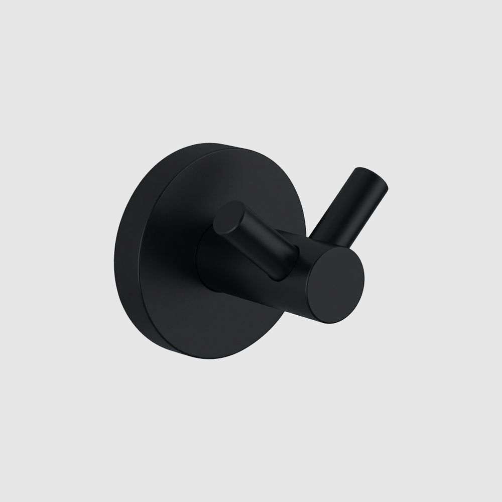 Крючок для ванны двойной нерж сталь NIZA 16852.N чёрный