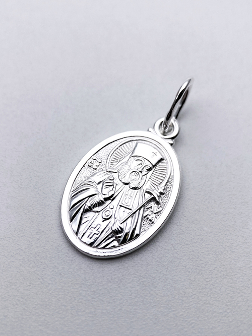 Образок из серебра/Без покрытия/С подвижным ухом/Лука