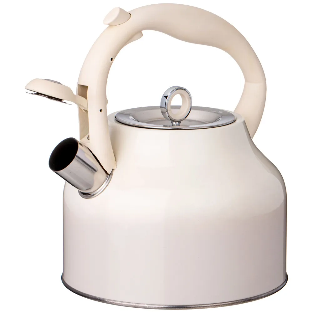 ЧАЙНИК AGNESS СО СВИСТКОМ, 2,8 Л, ИНДУКЦИЯ, ЦВЕТ - МОЛОЧНЫЙ ГРАДИЕНТ