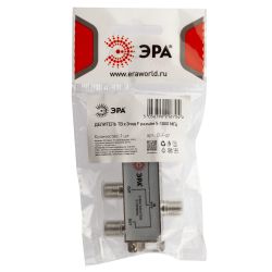 Делитель ТВ ЭРА D-F-02 3 ответвления под F разъём 5-1000 МГц упаковка 1 шт | Разъёмы, переходники, ТВ делители