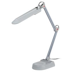 Настольный светильник ЭРА NL-202-G23-11W-GY с лампой PL на струбцине и с основанием серый | Настольные светильники под лампу