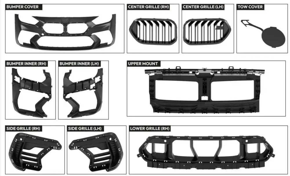 Передний бампер в стиле ADRO для BMW M2 G87 2023+ БМВ М2