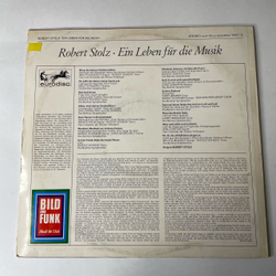 Винтажная виниловая пластинка LP Robert Stolz Роберт Штольц, Ein Leben F r Die Musik (Германия 1967)